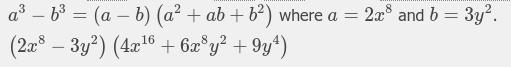 .what is the factored form of 8x^24 - 27y^6-example-1