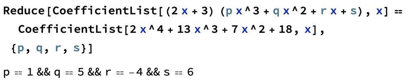 Find values of p, q, r and s such that (2x + 3) (px^3 + qx^2+rx+ s) = 2x^4+ 13x^3 + 7x-example-1