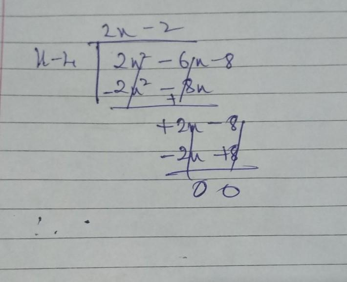 Simplify (2x²-6x-8)÷(x-4)-example-1