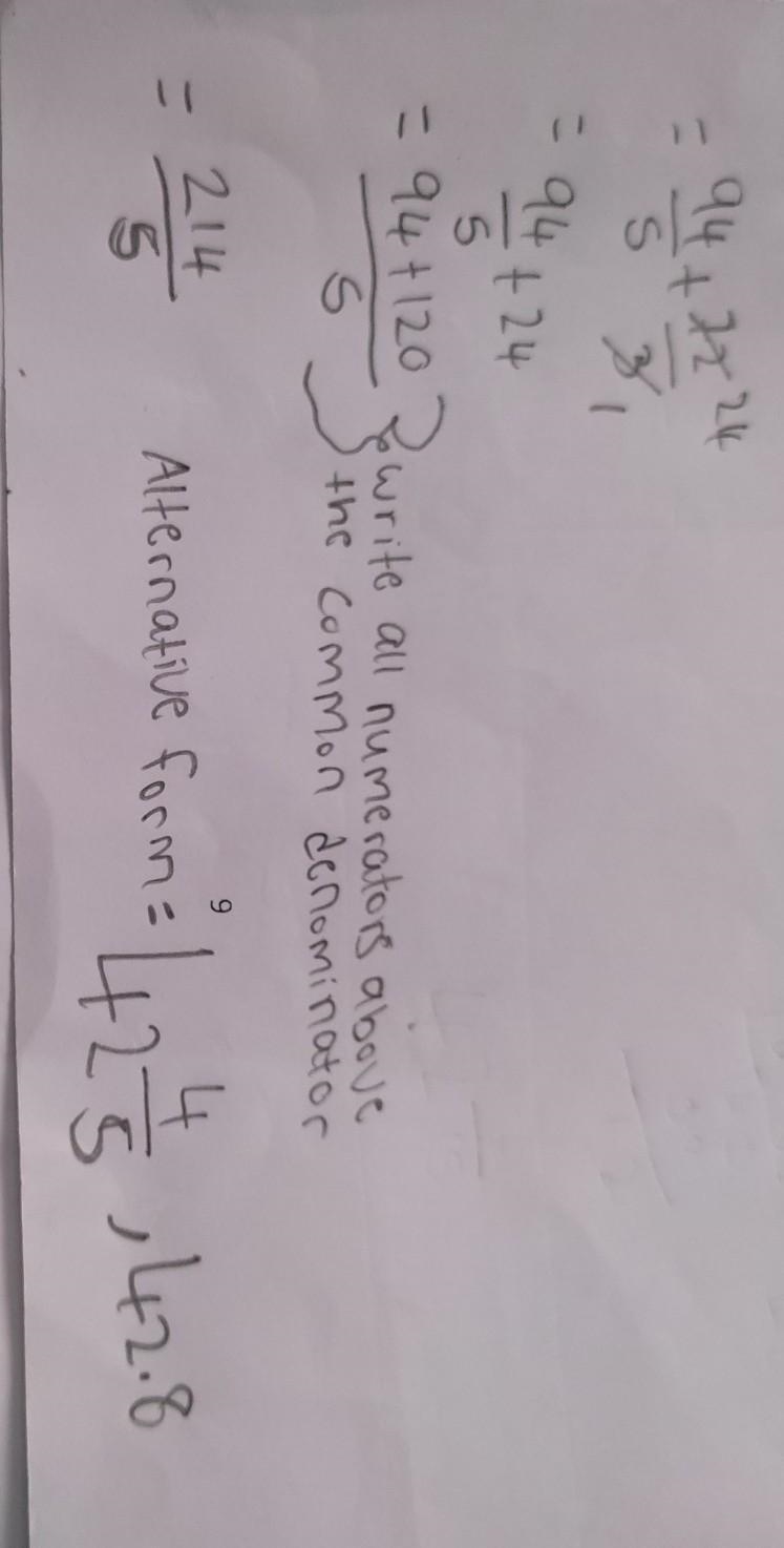 What is 9 4/5+7 2/3 = ?￼ as a mixed number-example-1