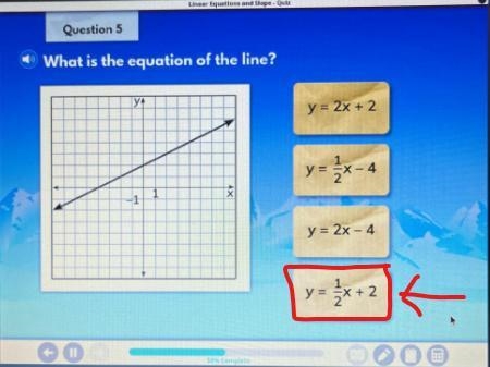 What is the equation of the line?-example-1