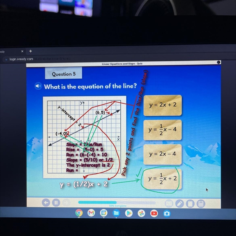 What is the equation of the line?-example-1