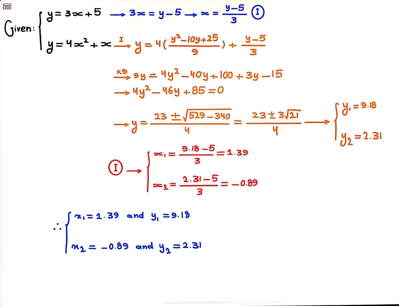 Solve the simultaneous equations ​-example-1