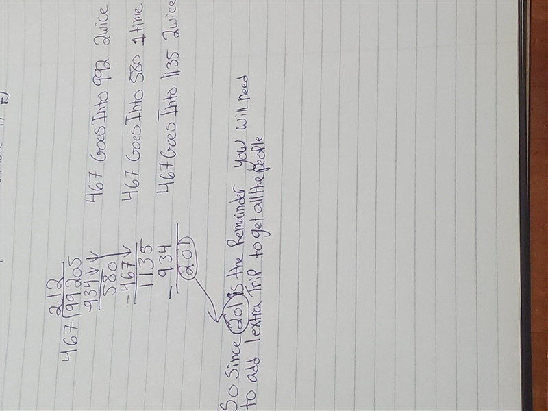 A jet can hold 467 people per trip. How many trips would it take the airplane to transport-example-1