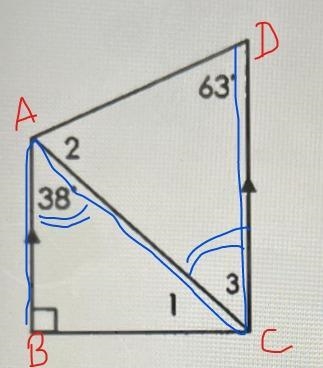 Find the measure of each missing angle.-example-1