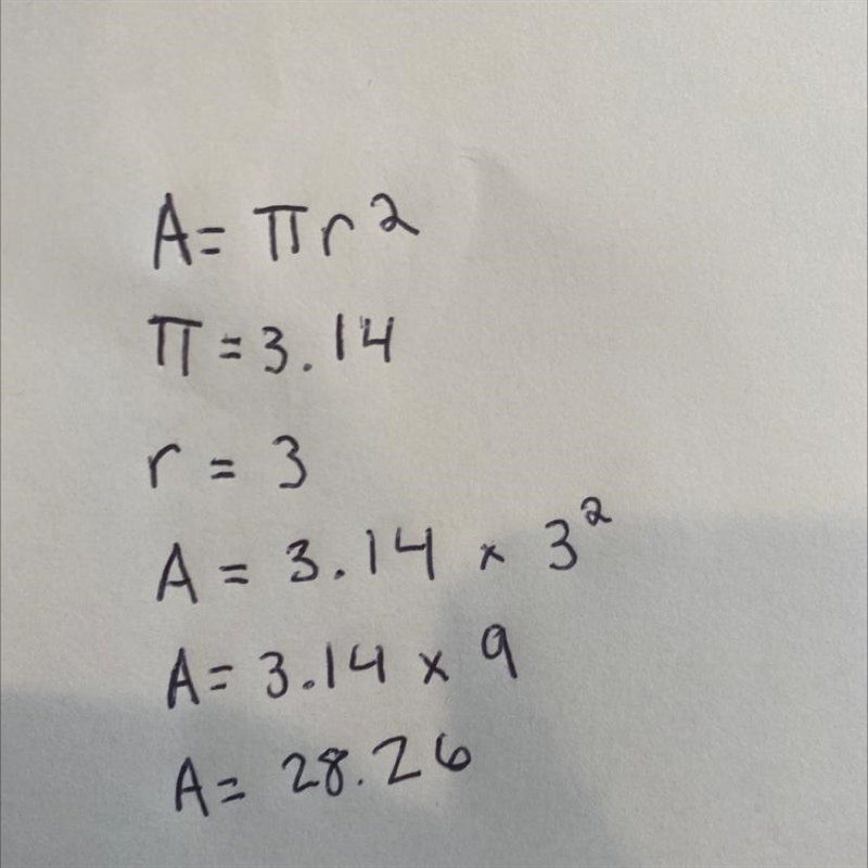 Find the area of a circle-example-1