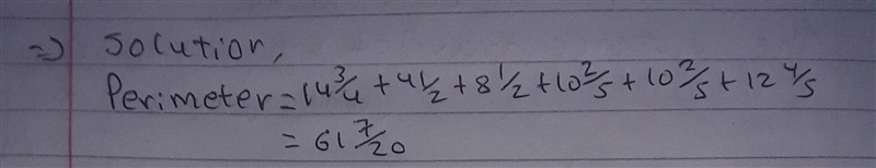 Find the perimeter. 4 14 NH ساره 8 NE NIL 12 10 10 Perimeter = 61/? Simplify your-example-1