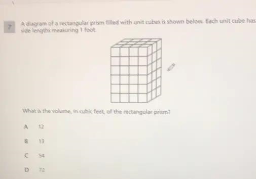 A diagram of a rectangular prism filled with unit cubes is shown below. Each unit-example-1