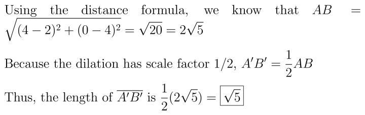 Quadrilateral ABCD is dilated at center (0.0) with scale factor 1/2 to form quadrilateral-example-1