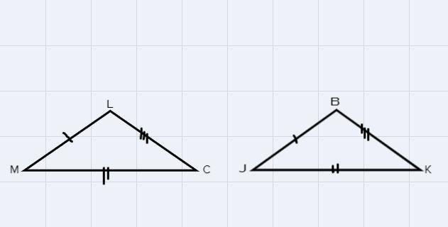 Segment JB= angle K= triangle MLC= angle M= triangle KBJ=-example-1