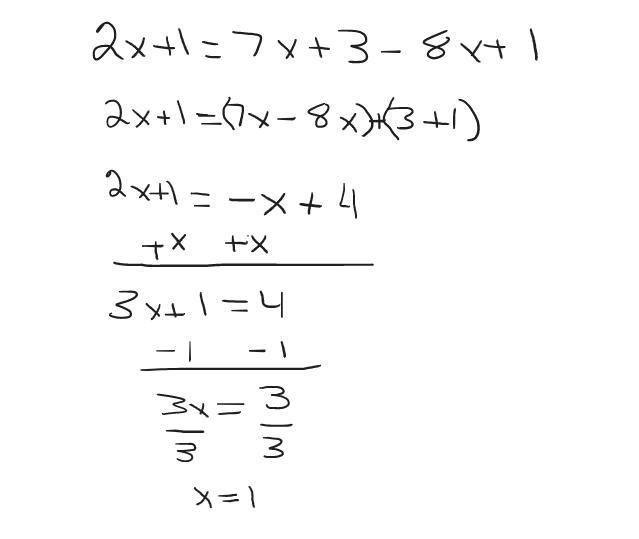 2x+1=7x+3-8x+1= I need help simplifying this-example-1