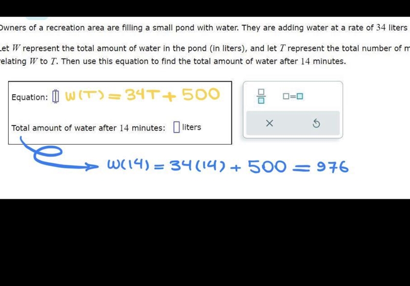 What is the equation and the total amount? last one for this topic-example-1