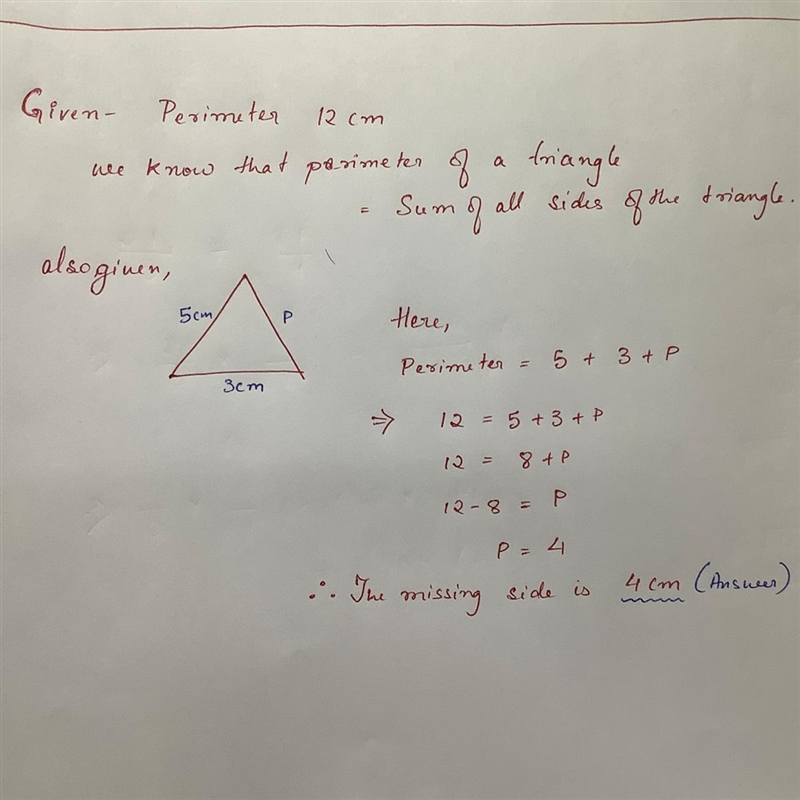 If the triangle equals 12cm in perimeter, what's the equation for the triangle with-example-1