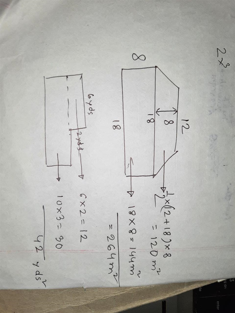 The areas of the figure below-example-1