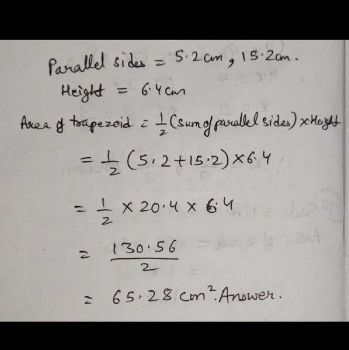 What is the area in square centimeters of the isosceles trapezoid below?-example-1