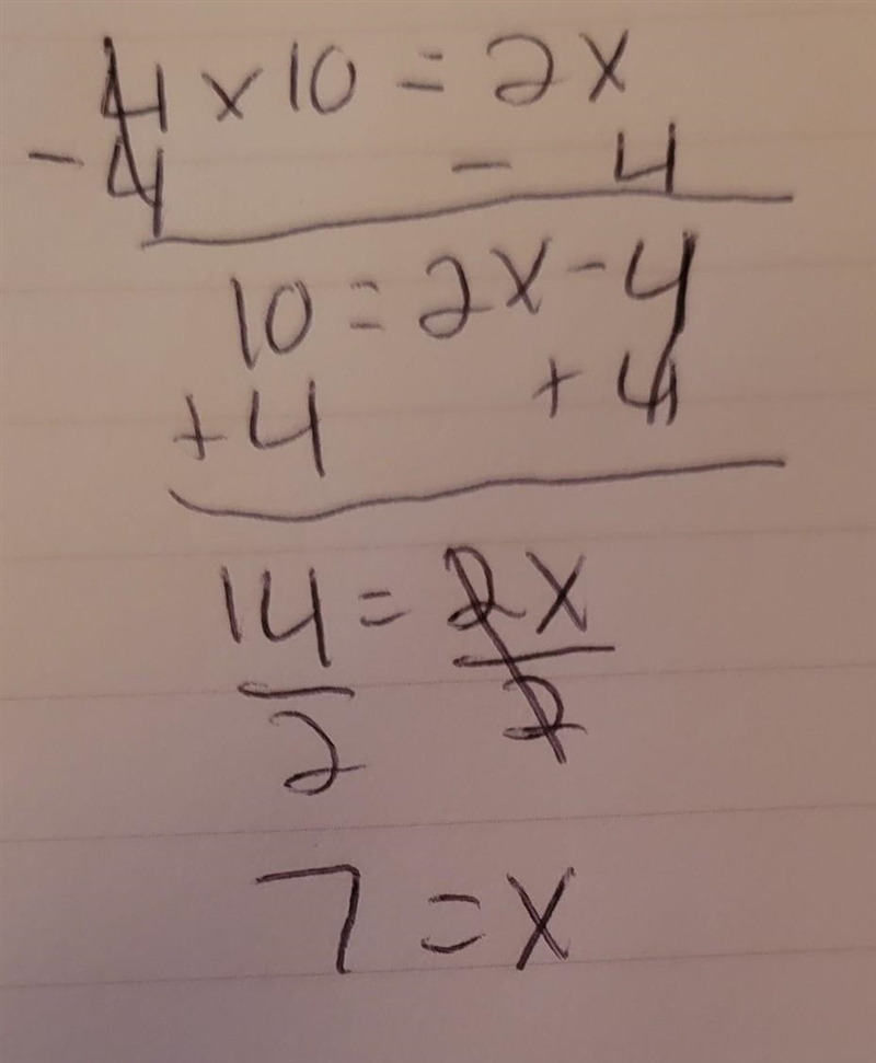 Question 1 (02.01 LC) What is the solution for the equation 4x 10 = 2x? x =______. (Input-example-1