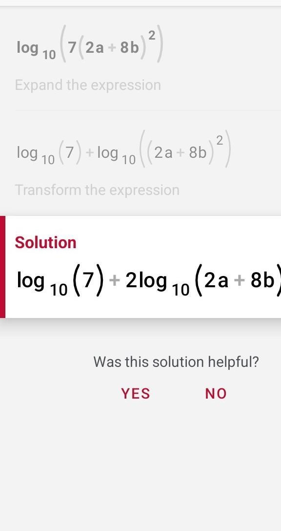 Which expression is equivalent to log7(2a+8b)?-example-1