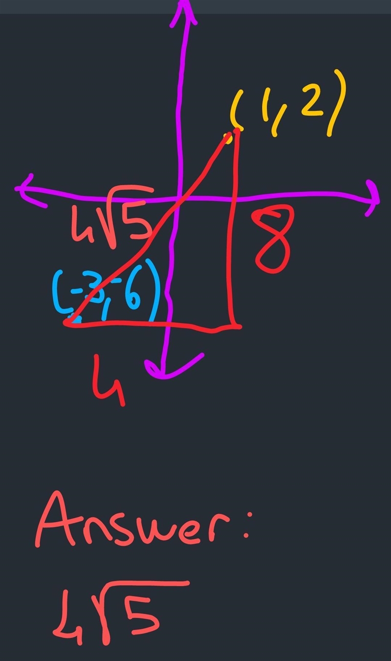 Find the distance between the pair of points: (-3,-6) and (1,2).-example-1