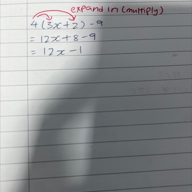 Sum of 4(3x + 2) – 9 this is for algebra 2-example-1