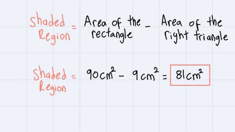 A right triangle is removed from a right triangle to create the shaded region shown-example-3