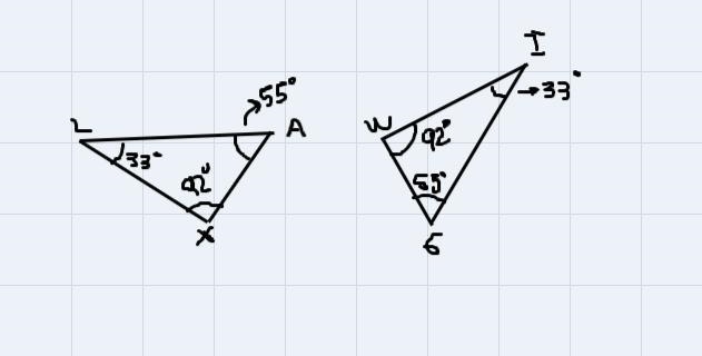 . Name the corresponding parts, given A ALX = AGIW. А. L М. 4 cm 920 55% X G 1. LYE-example-1