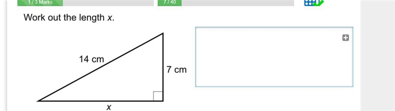 Work out the length of x-example-1