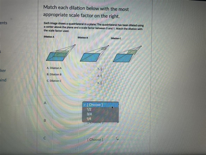 Question is down below. The drop down menu choice is the same for each of them.-example-1