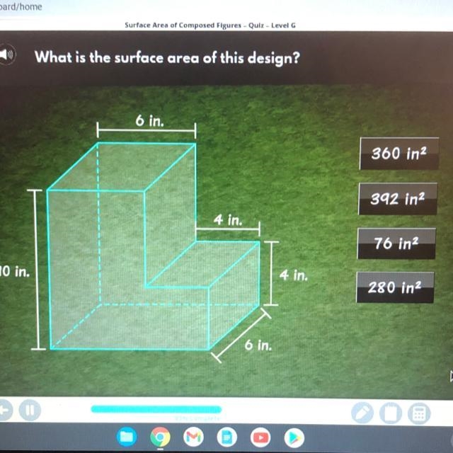 What is the surface area of this design?-example-1