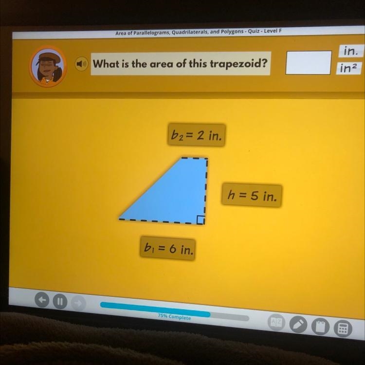 What is the area of this trapezoid?-example-1