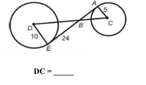 Determine the length of DC. Need the answer urgently.-example-1