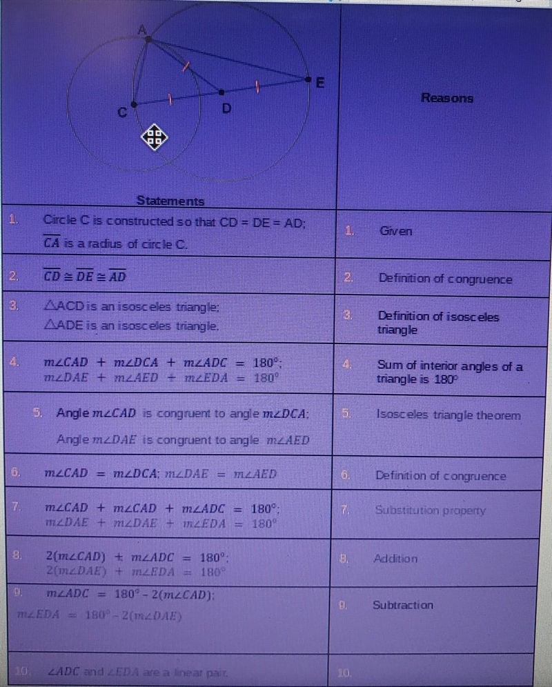 Please Help!10.<ADC and <FDA are a linear pair. What is the reason?​-example-1