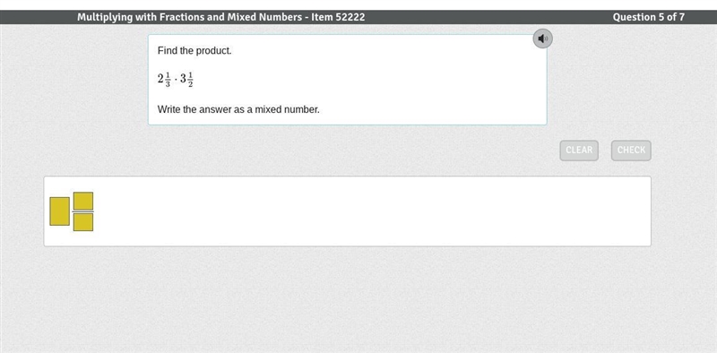 Find the product. 2 1/3 ⋅ 3 1/2 Write the answer as a mixed number.-example-1