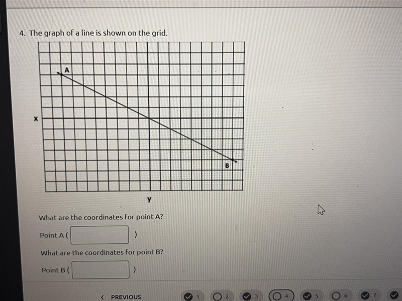 Need done asap !! Point A : Point B : And what is the rate of change of y with respect-example-1