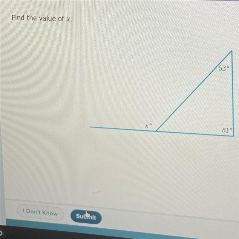 Help please Find the value of x.-example-1