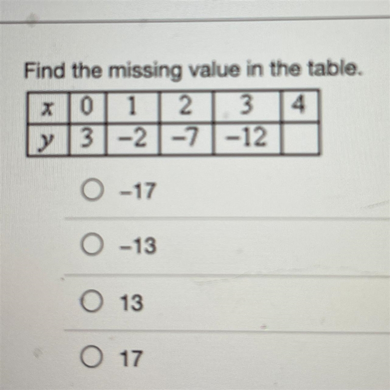 Find the missing value in the table-example-1