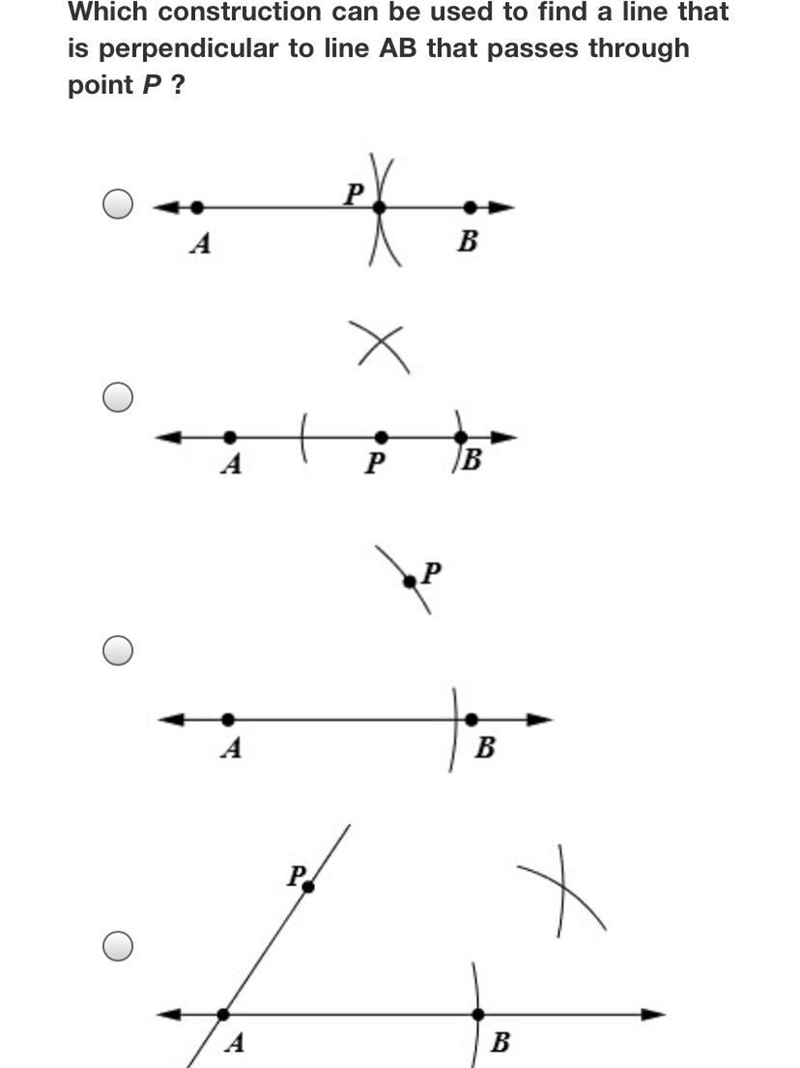 Which construction can be used to find a line thatis perpendicular to line AB that-example-2