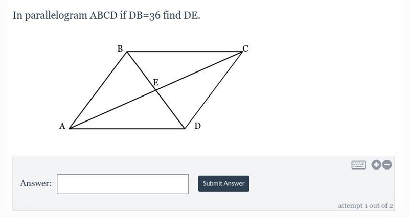 Parallelogram Properties - Diagonals delta math-example-1