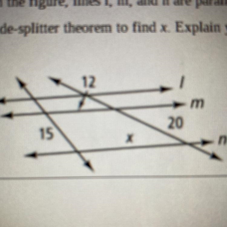 16. In the figure, lines m, and n are parallel. A classmate says you can use the corollary-example-1