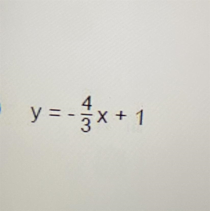 What’s the slope and y - intercept of this equation ?-example-1