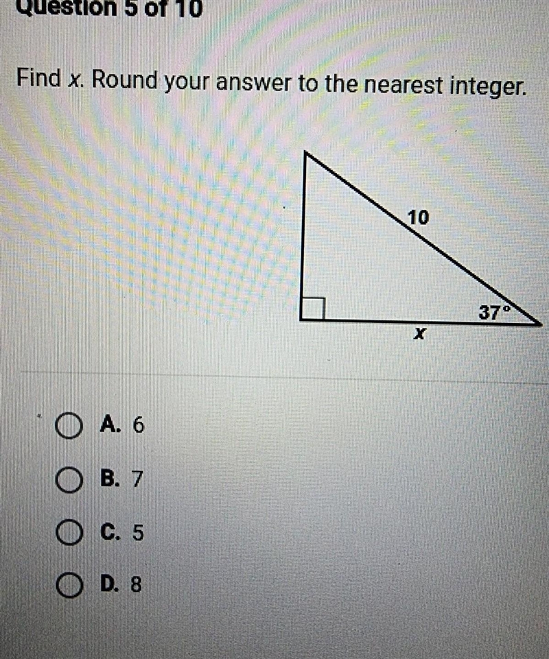 Find X round answer to the nearest integer. ​-example-1