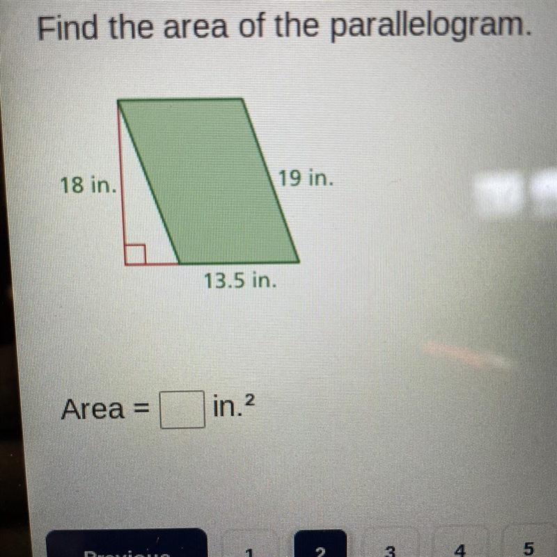 (PLEASE HELP) Find the area of the parallelogram.-example-1