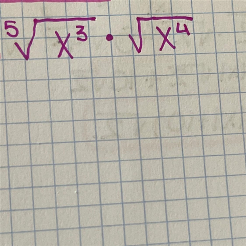 turn from radical form to exponential expression in rationak form, then multiply and-example-1