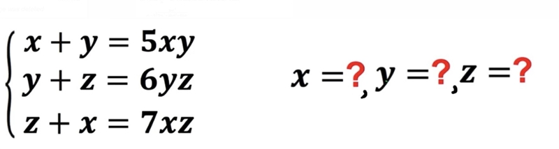 I need help finding values of x,y,z. I want to know if there is an answer apart from-example-1