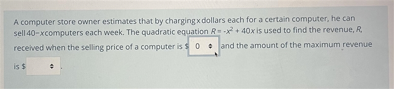 EnglishActivate SpeechStreamA computer store owner estimates that by charging x dollars-example-1