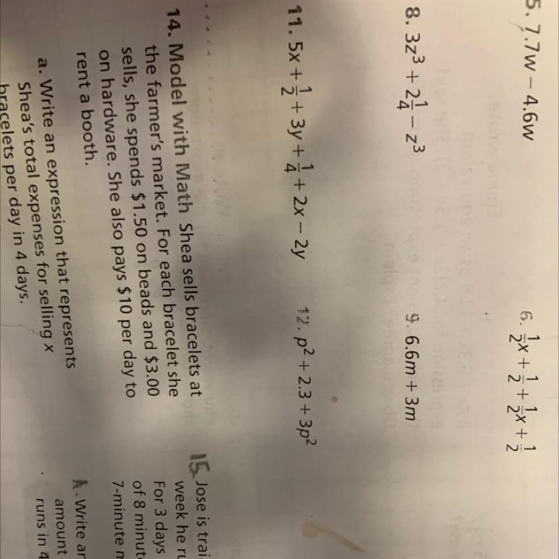 Can someone pls help me I am confused :( (I don’t have to do the word problems) Thank-example-1