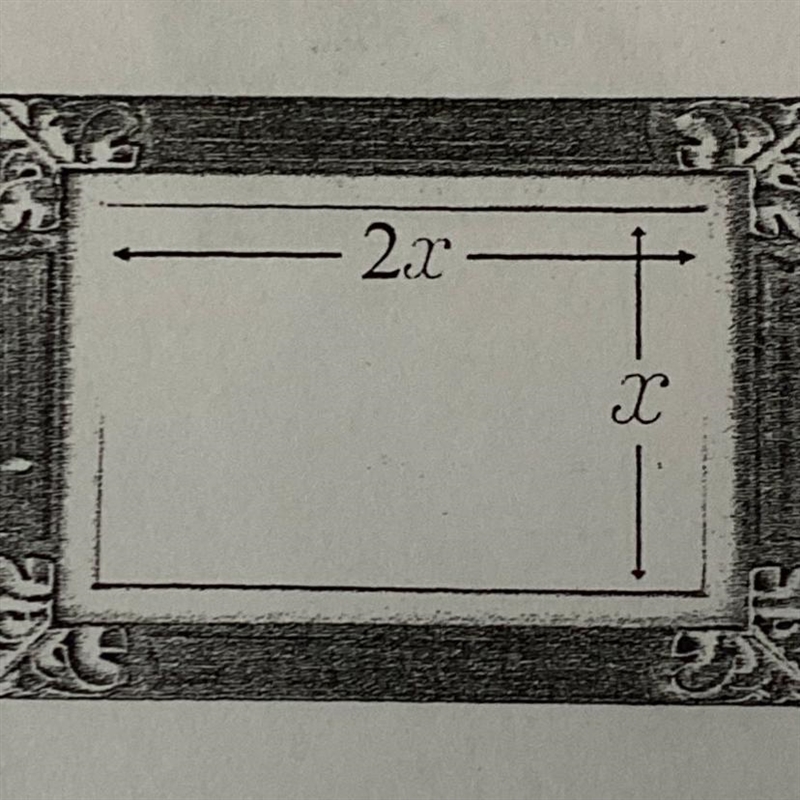 A rectangular photo has a perimeter of 60 inches. If the length is twice the width-example-1