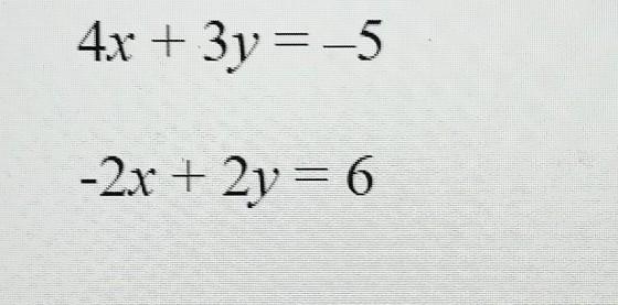 Solve the system of equations using elimination.​-example-1