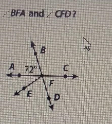 Which describes the relationship between BFA and CFD? A 72° с F E A supplementary-example-1