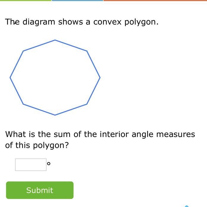 The diagram shows a convex polygon. What is the sum of the interior angle measures-example-1