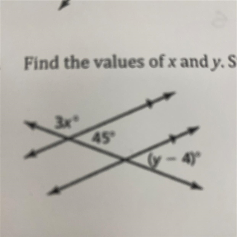 Find the values of x and y. State which theorem(s) you used.-example-1